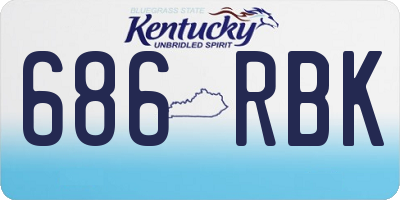 KY license plate 686RBK