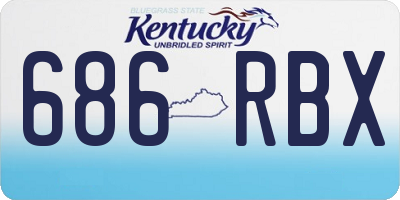KY license plate 686RBX