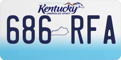 KY license plate 686RFA
