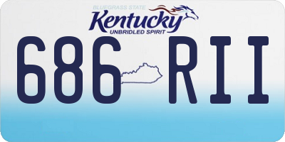 KY license plate 686RII