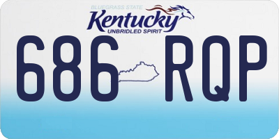 KY license plate 686RQP