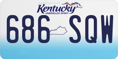 KY license plate 686SQW