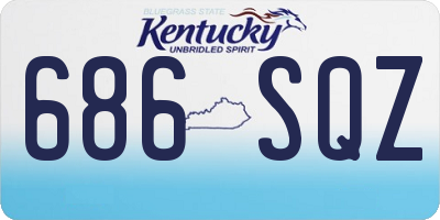 KY license plate 686SQZ