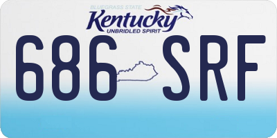 KY license plate 686SRF