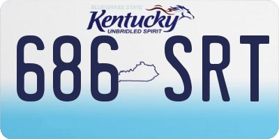 KY license plate 686SRT