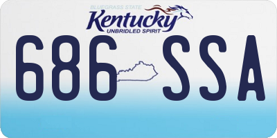 KY license plate 686SSA