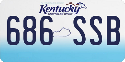 KY license plate 686SSB