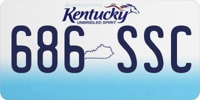 KY license plate 686SSC