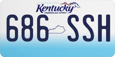 KY license plate 686SSH