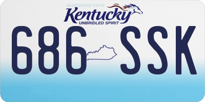 KY license plate 686SSK