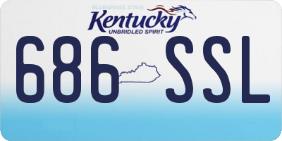 KY license plate 686SSL