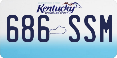 KY license plate 686SSM
