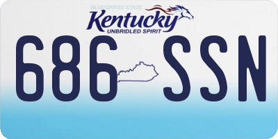 KY license plate 686SSN