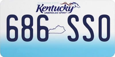 KY license plate 686SSO
