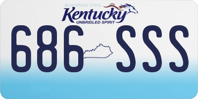 KY license plate 686SSS