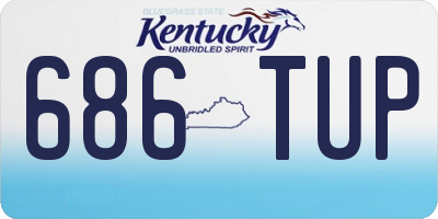 KY license plate 686TUP