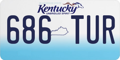 KY license plate 686TUR