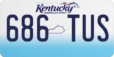 KY license plate 686TUS