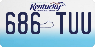 KY license plate 686TUU