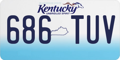 KY license plate 686TUV