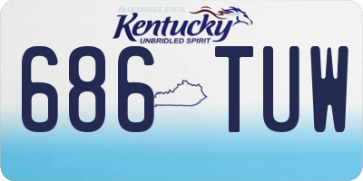 KY license plate 686TUW