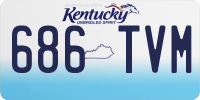 KY license plate 686TVM