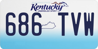 KY license plate 686TVW