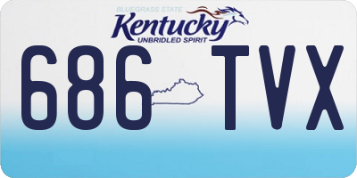KY license plate 686TVX