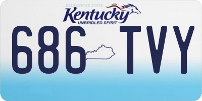 KY license plate 686TVY