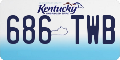 KY license plate 686TWB