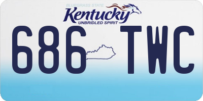 KY license plate 686TWC