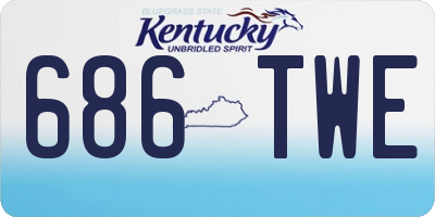 KY license plate 686TWE