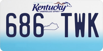 KY license plate 686TWK