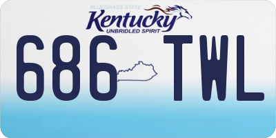 KY license plate 686TWL