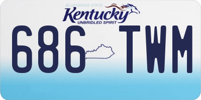 KY license plate 686TWM