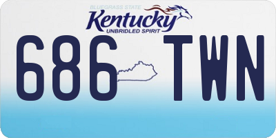 KY license plate 686TWN
