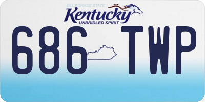 KY license plate 686TWP