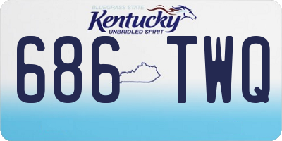 KY license plate 686TWQ