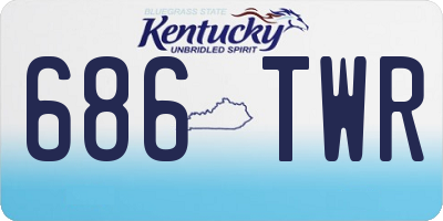 KY license plate 686TWR