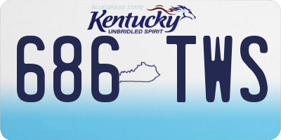 KY license plate 686TWS