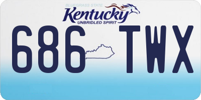 KY license plate 686TWX