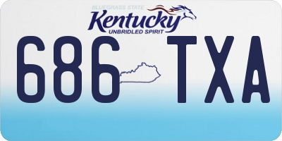 KY license plate 686TXA