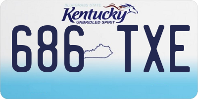 KY license plate 686TXE