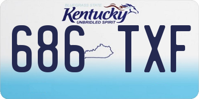 KY license plate 686TXF