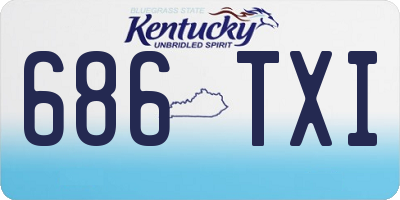 KY license plate 686TXI