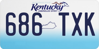 KY license plate 686TXK