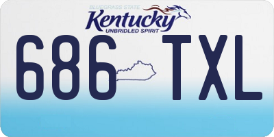 KY license plate 686TXL