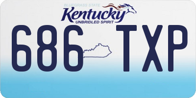 KY license plate 686TXP