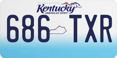 KY license plate 686TXR