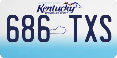 KY license plate 686TXS